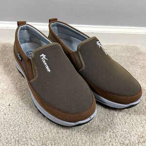Mens Comfort Shoes Size 46 Brown Slip In Loafers Size 12